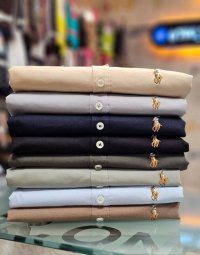 پیراهن بلند جودون یقه دکمه ساده POLO