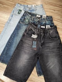 شلوارک جین بگی کمرکش زیر زانو IP.TIK-PULL&BEAR